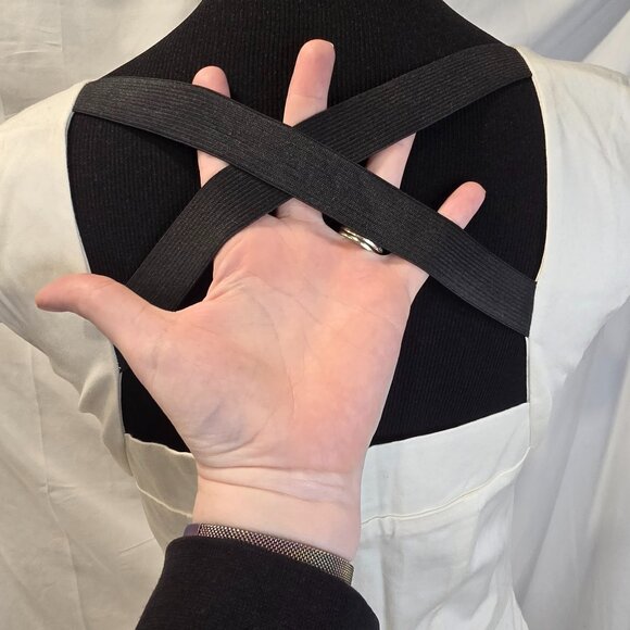 Guess Los Angeles Dress Size 6 Off White Bodycon Front Zip - Picture 10 of 15